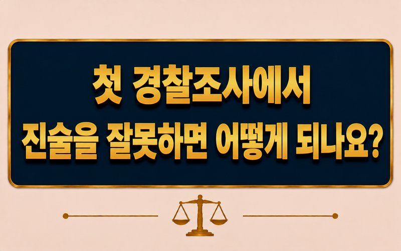 첫 경찰조사에서 진술을 잘못하면 어떻게 되나요?